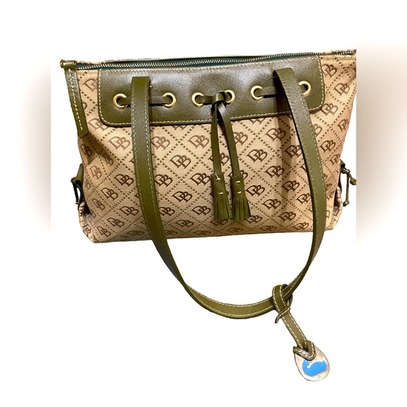 Dooney & Bourke Handbags - Dooney & Bourke Signature Khaki Tan/Brown Tote Shoulder Handbag